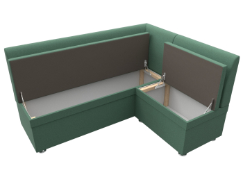 Диван кухонный угловой Уют правый угол, рогожка Амур