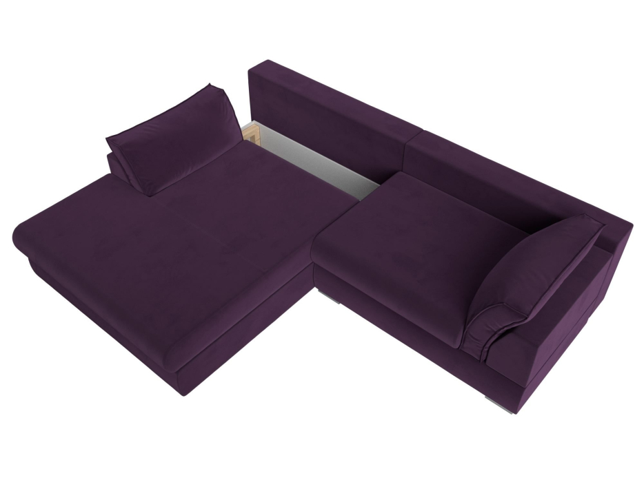 Диваны угловые в гостиную, Угловой диван Пекин угол левый, велюр
