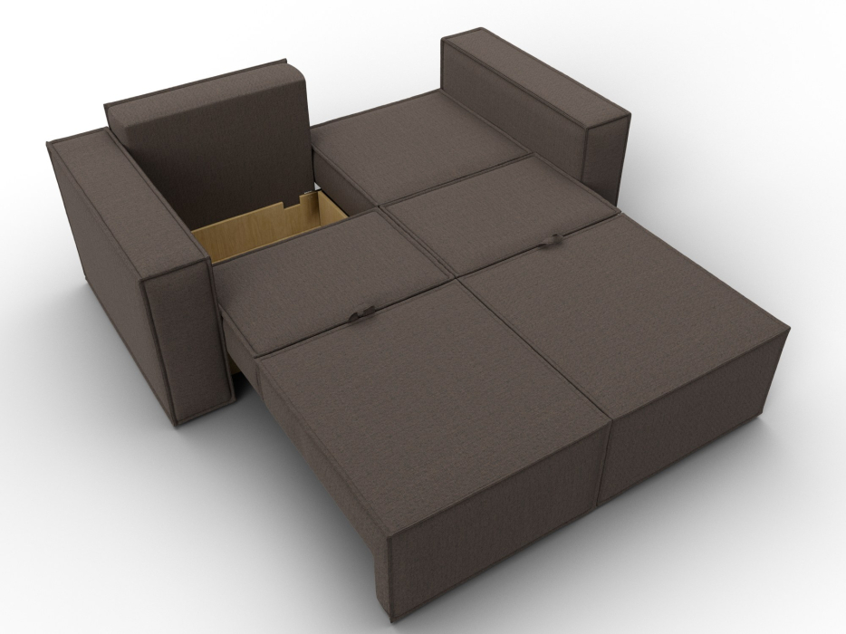 Диваны кровати со спальным местом, Диван прямой Куба мини, рогожка Амур