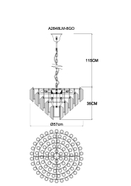 Люстра подвесная JASTIN 8п