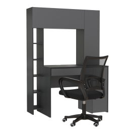 Комплект из компьютерного стола Комфорт 12.71 и черного кресла 103