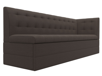 Диван кухонный Бриз с углом справа, рогожка Амур