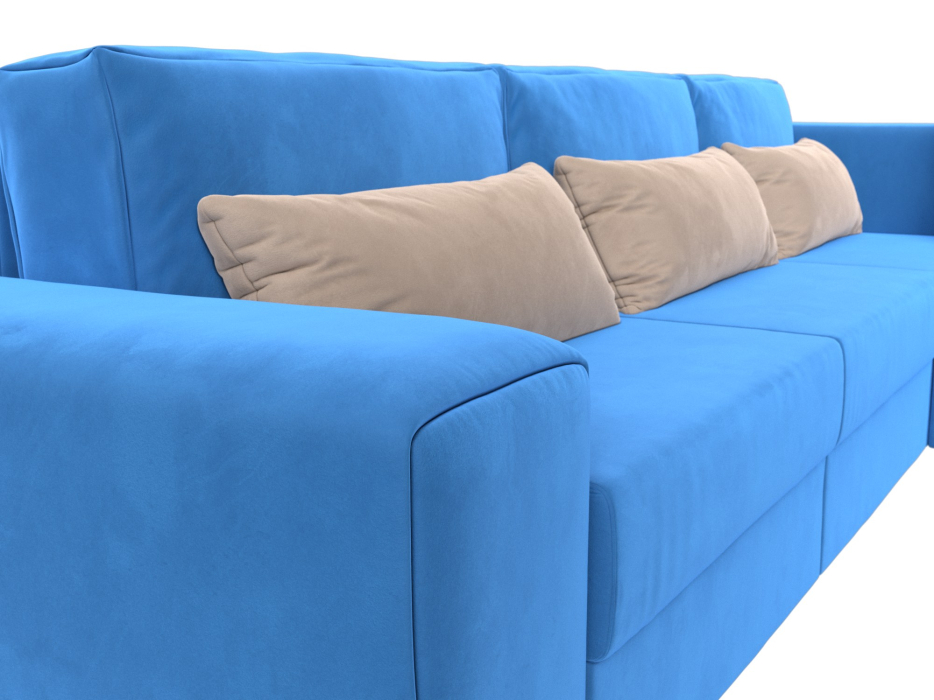 Диваны угловые в гостиную, Диван угловой Лига-008 Long правый, велюр