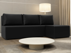 Диваны угловые в гостиную, Угловой диван Поло правый угол, экокожа