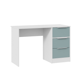 Стол письменный Марли Тип 1, белый, серо-голубой