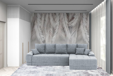 Диван-кровать угловой Нордвикс ПБ, рогожка