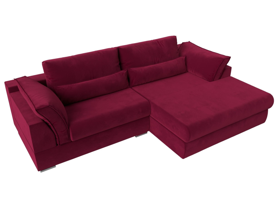 Диваны угловые в гостиную, Угловой диван Пекин угол правый, микровельвет