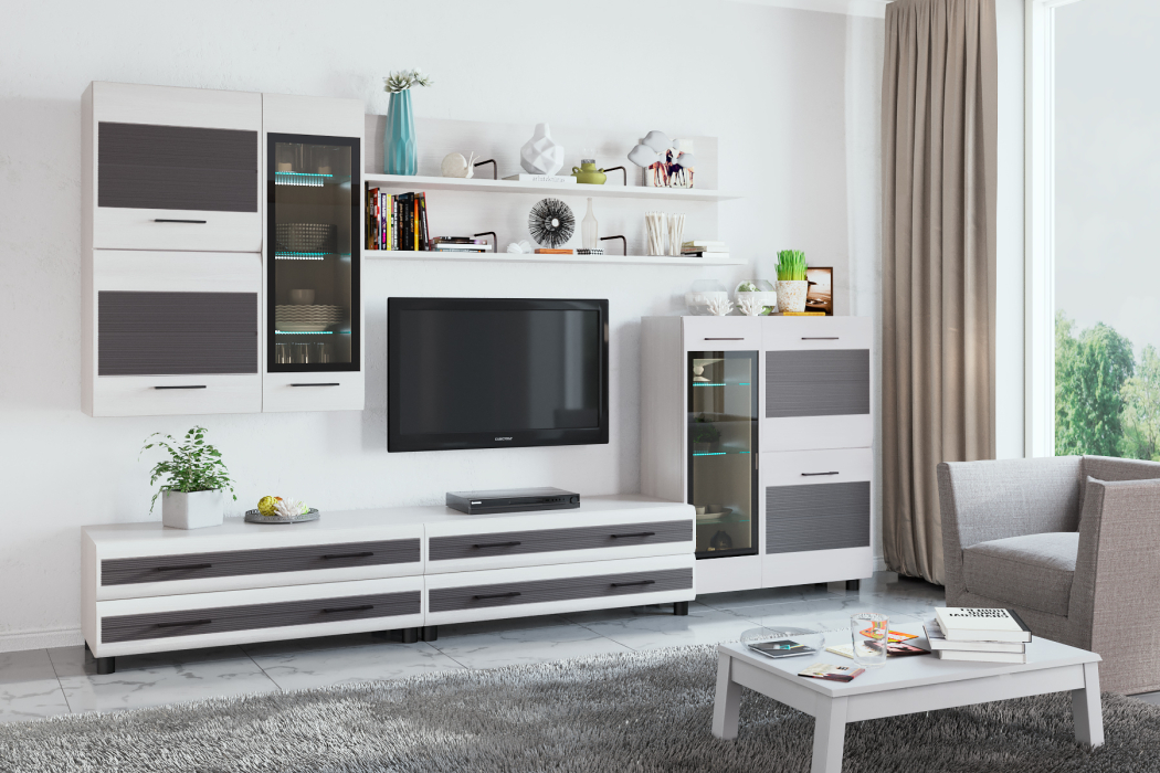 Стенки для гостиной, Модульная гостиная Камелия композиция 6