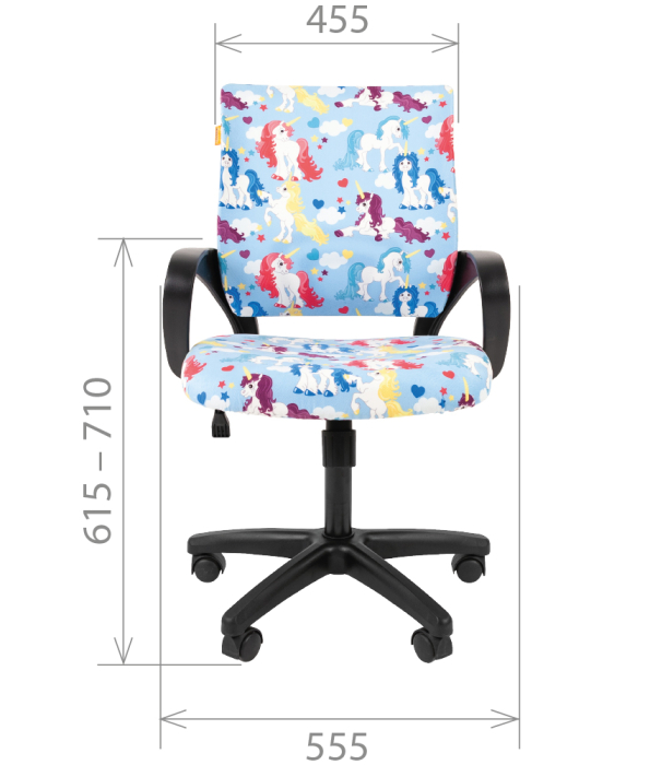 Для офиса и дома, Кресло детское Chairman Kids 103 черный пластик