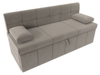 Кухонный прямой диван Лео, микровельвет
