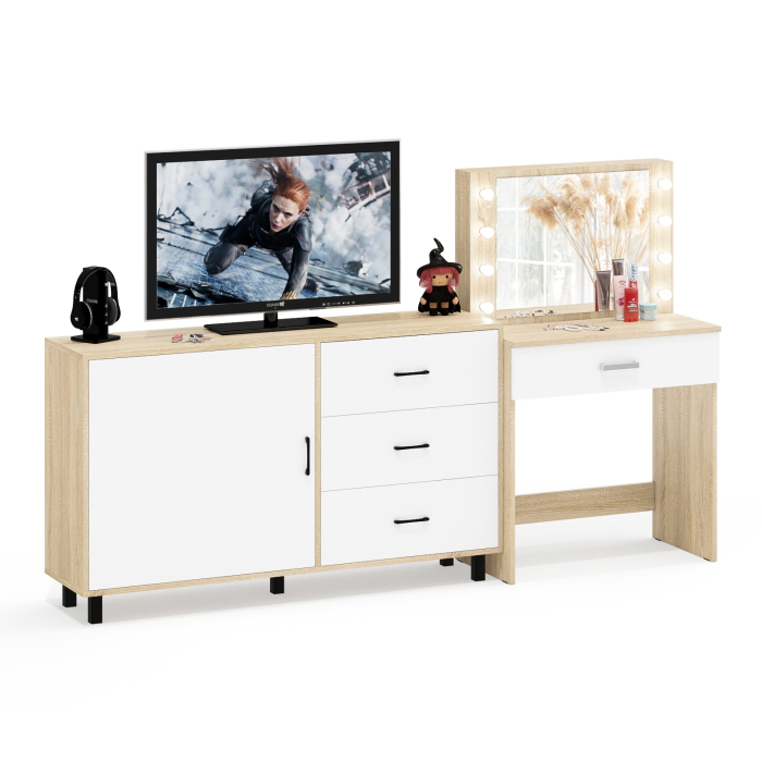 Туалетные столики, Комод ящики и дверка 122-1504 и туалетный столик с подсветкой СТ-4