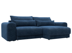 Диваны угловые в гостиную, Диван угловой Лига-056 НПБ угол универсальный, велюр BRUT