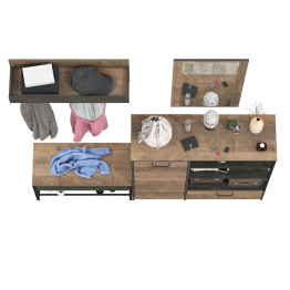 Набор мебели для прихожей Трувор с зеркалом и вешалкой