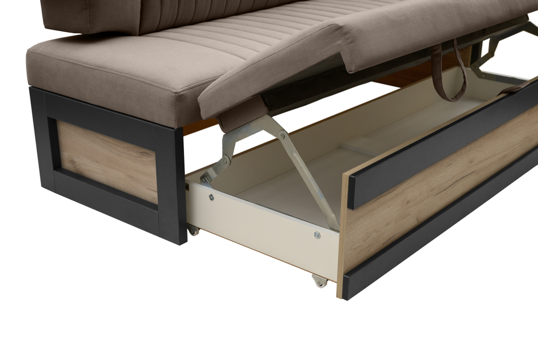 Диваны прямые кухонные, Прямой кухонный диван Парус 174 Дуб крафт серый