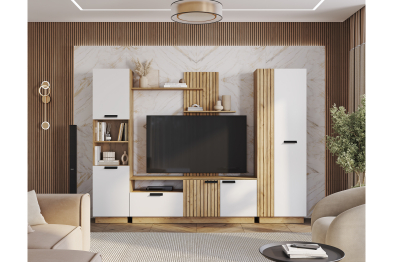 Гостиная Мишель тип 2 ГС-01, Крафт/белый