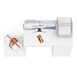 Компьютерный стол МС-1 правый с тумбой Мори