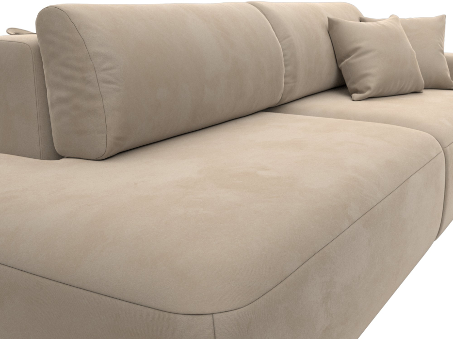 Диваны еврокнижки, Диван прямой Лига-036 Модерн подлокотник справа, велюр