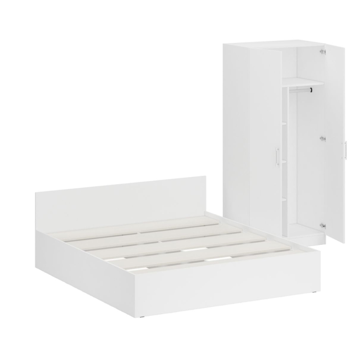 Спальные гарнитуры, Кровать двуспальная 1800 со шкафом для одежды 2-х створчатым Стандарт