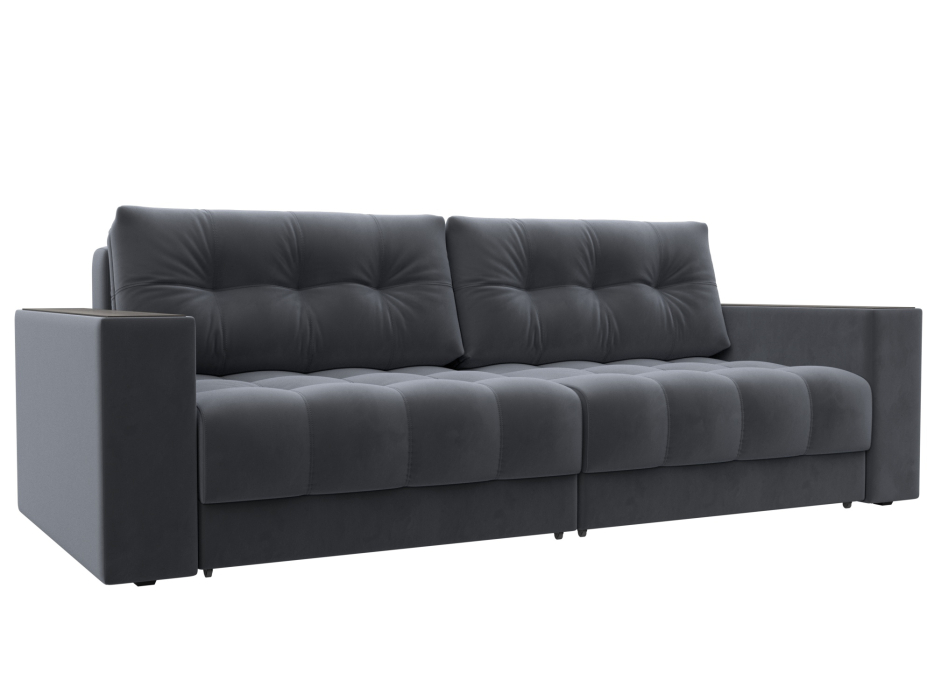 Дизайнерские диваны для гостиной, Диван прямой с декором Лига-049 НПБ, велюр SEVEN