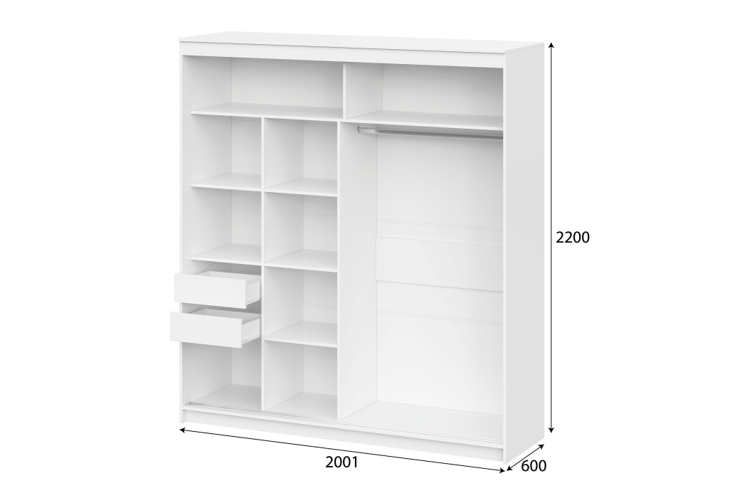 Шкафы-купе 2-х дверные, Шкаф-купе "ШКП 3" (2,0)