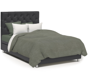 Кровать тахта Шармэль 90 с подъемным механизмом, рогожка / экокожа