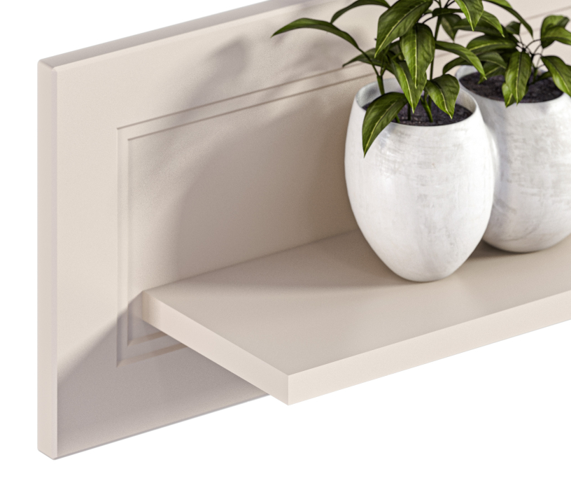 Настенные полки, Полка Ассоль СБ-3431 Кашемир серый,МДФ Кашемир