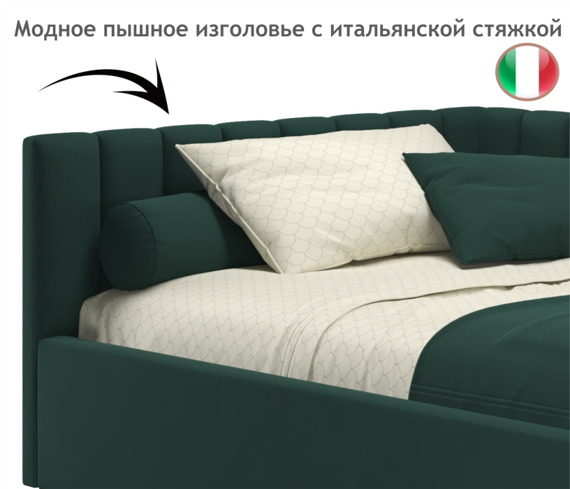 Мягкая кровать, Мягкая кровать Milena 1200 с подъемным механизмом