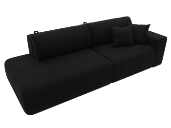 Диван прямой Лига-036 Модерн подлокотник справа, микровельвет