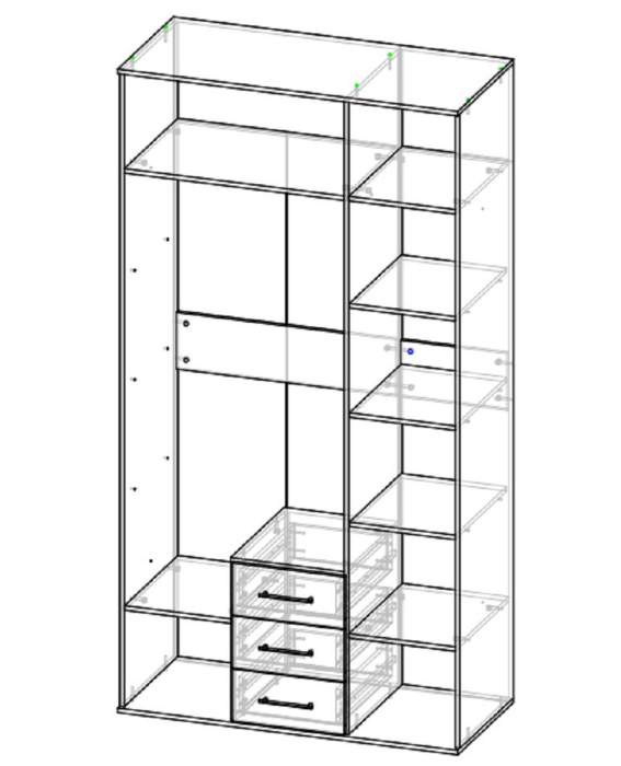 Для одежды, Шкаф Сити 3