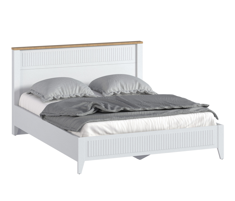 Спальные гарнитуры, Набор для спальни Монтана Белый Альпийский,Дуб Гамильтон/МДФ Дуб Белый