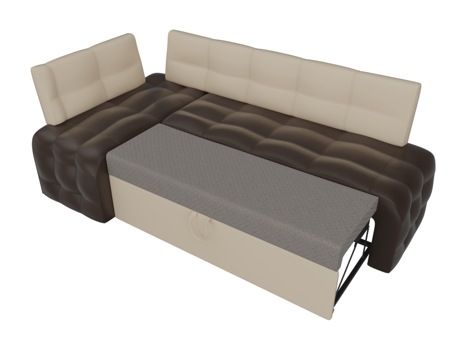 Диваны угловые кухонные, Кухонный угловой диван Люксор левый угол, экокожа