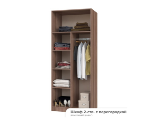 Шкаф 2-х створчатый с перегородкой
