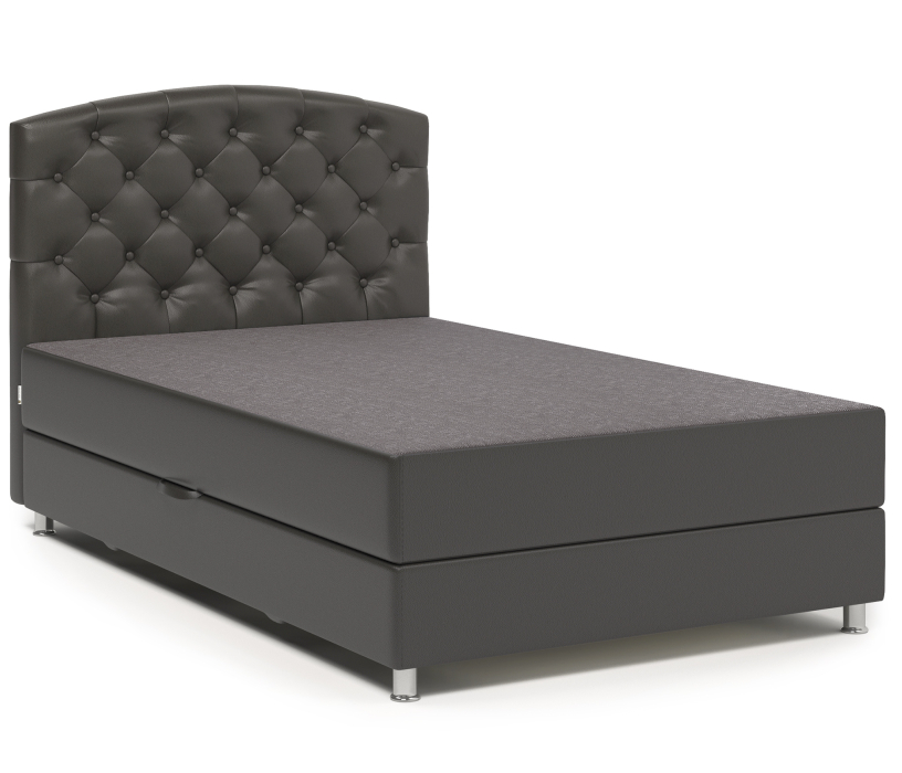 Мягкая кровать, Кровать тахта Премиум 100 с подъемным механизмом, рогожка / экокожа