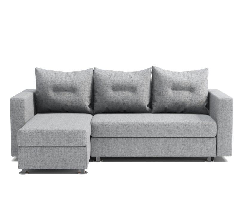 Диваны угловые в гостиную, Угловой диван Ария левый, рогожка