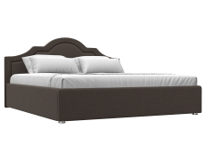 Мягкая кровать, Кровать интерьерная Афина 180, рогожка Амур