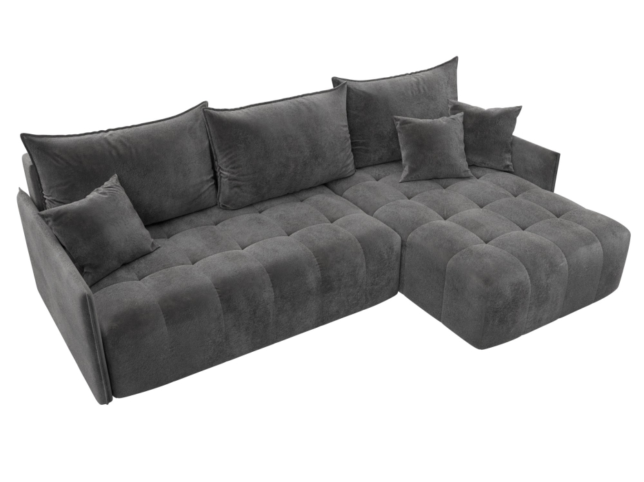 Диваны угловые в гостиную, Диван угловой Лига-054 НПБ угол универсальный, велюр TOWER