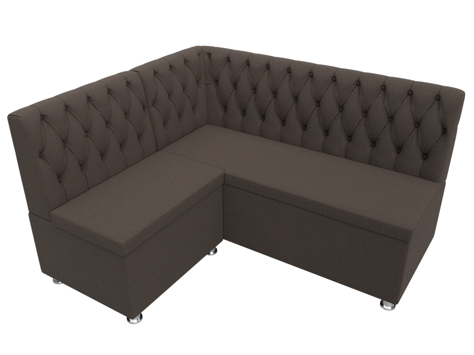 Кухонные уголки, Диван кухонный угловой Мирта левый угол, рогожка Амур