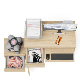 Стол компьютерный Мори МС-1 левый с тумбой