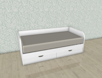 Модульная система Карина Кровать КР-117 Снежный ясень