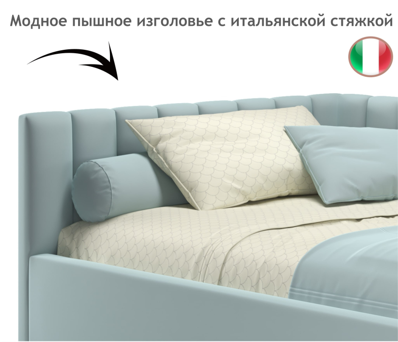 Мягкая кровать, Мягкая кровать Milena 1200 с подъемным механизмом