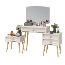 Мебель Афина косметический столик с тумбочкой прикроватной