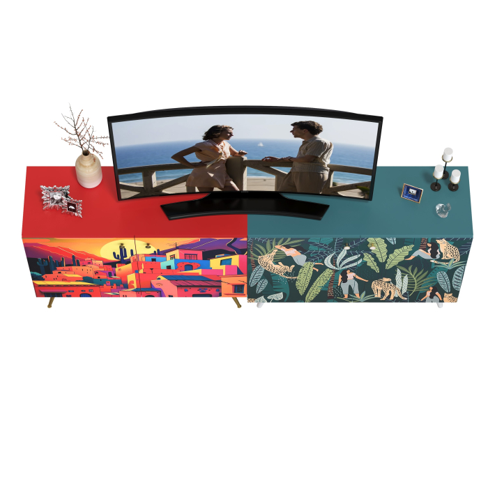 ТВ-тумбы, Комоды с рисунками на фасадах Либера и Кармин