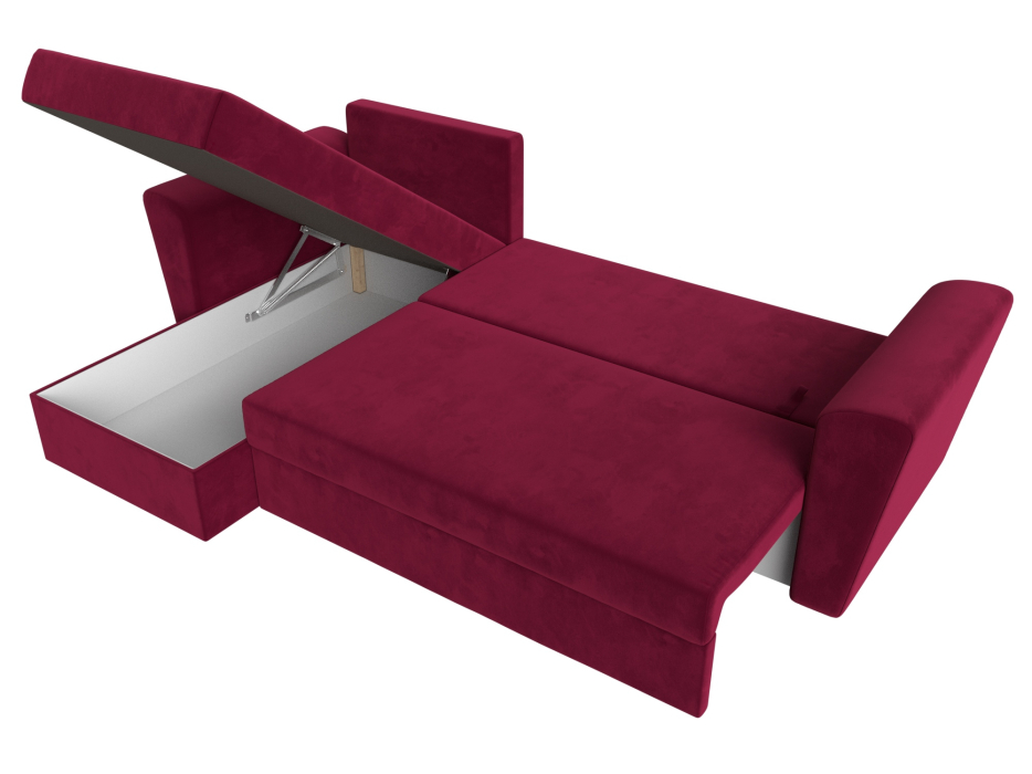 Диваны угловые в гостиную, Угловой диван Амстердам Лайт левый угол, микровельвет