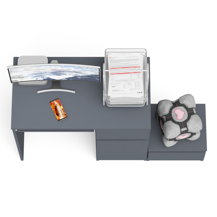 Прямые компьютерные столы, Компьютерный стол МС-1 правый с тумбой Мори