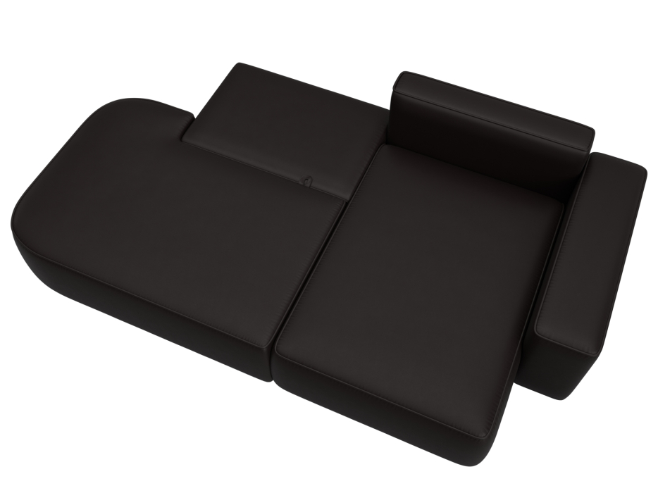 Диваны угловые в гостиную, Диван угловой Лига-065 угол правый, экокожа GRIFON