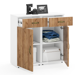 Две тумбы с ящиком и дверкой Лидер-8.