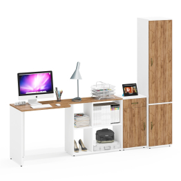 Уголок школьника Лидер-8 со столом-трансформером с тумбой с ящиком и пеналом МД 22Б