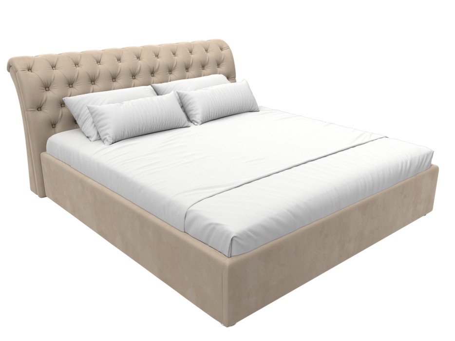 Мягкая кровать, Кровать интерьерная Сицилия 180, велюр