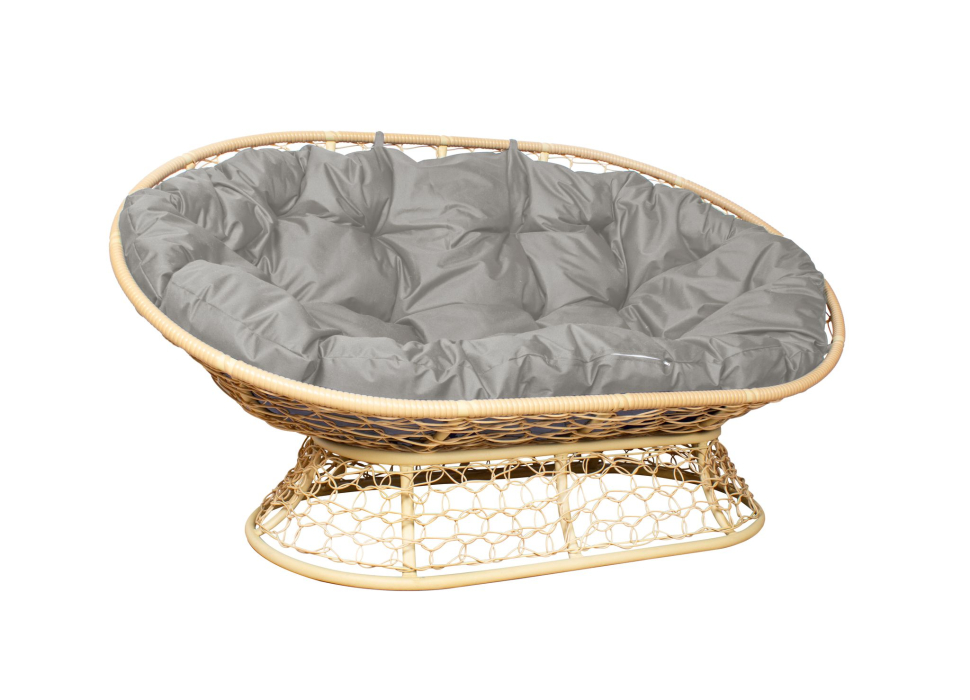 Диваны, Диван МАМАСАН с ротангом бежевое