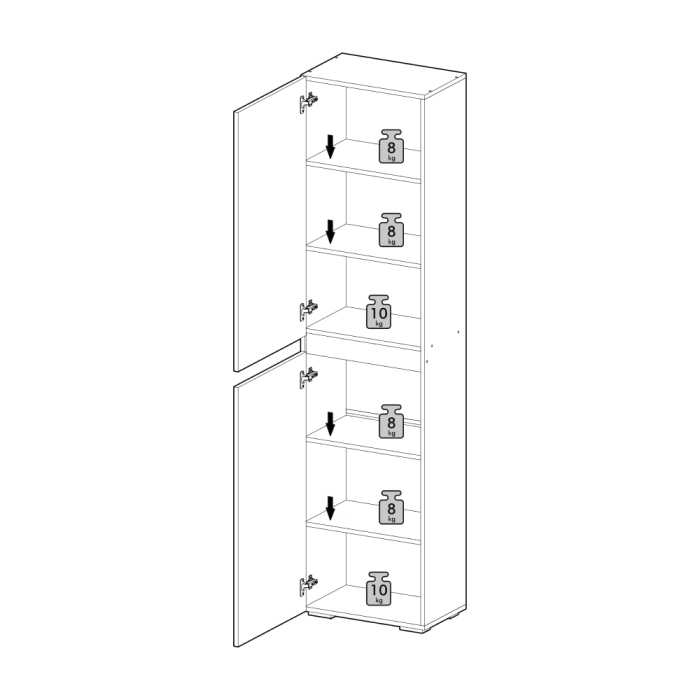 Шкафы одностворчатые, Пенал Вирола ПО-500